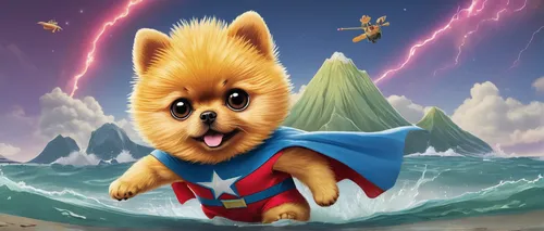 german spitz mittel,german spitz,australian terrier,norwich terrier,australian silky terrier,german spitz klein,norfolk terrier,biewer yorkshire terrier,pomeranian,thundercat,yorkshire terrier,norwegian buhund,superhero background,thor,indian spitz,star of the cape,god of thunder,dog illustration,yorkie,icelandic sheepdog,Art,Artistic Painting,Artistic Painting 50