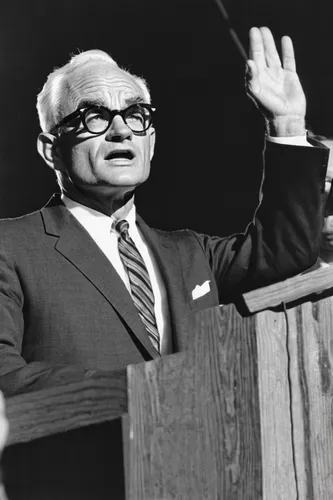 Barry Goldwater addresses supporters in 1964 in Washington, D.C. (File Photo),erich honecker,salvador guillermo allende gossens,klinkel,joe iurato,santiago calatrava,adenauer,carlin pinscher,charles c