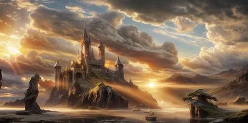 fantasy landscape,fantasy picture,heroic fantasy,fantasy art,jrr tolkien,northrend,arcanum,castle of the corvin,hall of the fallen,fantasy world,3d fantasy,ancient city,games of light,fantasy city,knight's castle,guards of the canyon,world digital painting,dunun,druid grove,imperial shores