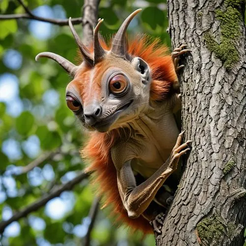 Antithesis of presupposition, ((Unlike any creature seen before)), With totally ((unique physiology)), Traversing the branches of a "Baobab Tree", an "Obligate (((Bipedal)))" non-terrestrial sentient 