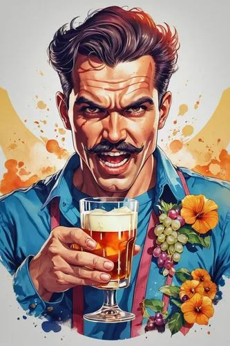 winemaker,negroni,beer cocktail,vector illustration,aperol,barman,bartender,drink icons,brouwerij bosteels,craft beer,vector art,oktoberfest,boilermaker,bavarian,sazerac,cholado,beer,agua de valencia,vector graphic,apéritif