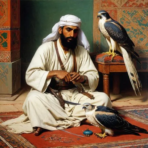 qatada,falconer,falconers,persian poet,mandaeans,falconry,nasimi,orientalist,pericard,mandaean,orientalism,sabaean,hildebrandt,qahwaji,quadi,mohammedmian,nasruddin,qutaiba,mohammedawi,abdulwahab,Art,Classical Oil Painting,Classical Oil Painting 42