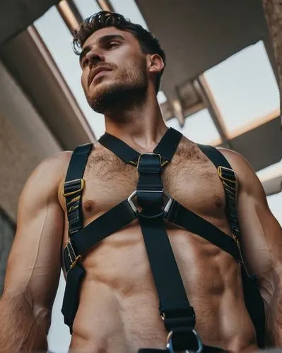 climbing harness,harness,harnessed,harnesses,folsom,climbing gear,straps,rope daddy,leatherman,trx,suspenders,tool belt,suspender,strapping,unharnessed,men climber,goncharov,roped,climbing equipment,steel ropes,Photography,Documentary Photography,Documentary Photography 08