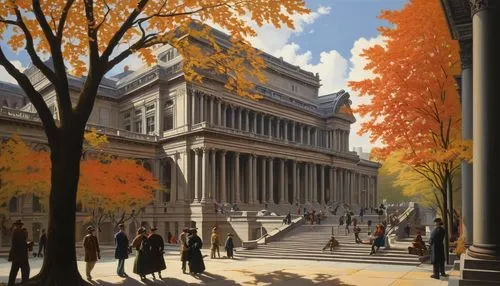 nypl,school of athens,neoclassical,gct,schuitema,autumn background,schuiten,autumn scenery,fall landscape,nyu,autumn landscape,peabody institute,capitol buildings,soane,peale,capitol,bascom,academicism,neoclassicist,autumns,Conceptual Art,Sci-Fi,Sci-Fi 16