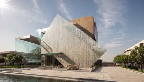 facade with extensive use of glass for a jewellery store. ,soumaya museum,glass facade,disney concert hall,disney hall,walt disney concert hall,water cube,artscience museum,asian architecture,hongdan 