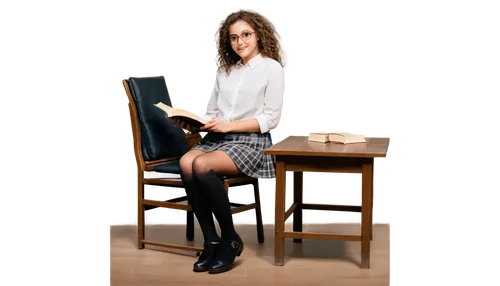 secretarial,headmistress,schoolmistress,librarian,secretary,secretaria,schoolteacher,caning,school skirt,girl studying,assise,clergywoman,bibliophile,reading glasses,bibliographer,author,office worker,bookworm,sitting on a chair,authoress,Art,Artistic Painting,Artistic Painting 36