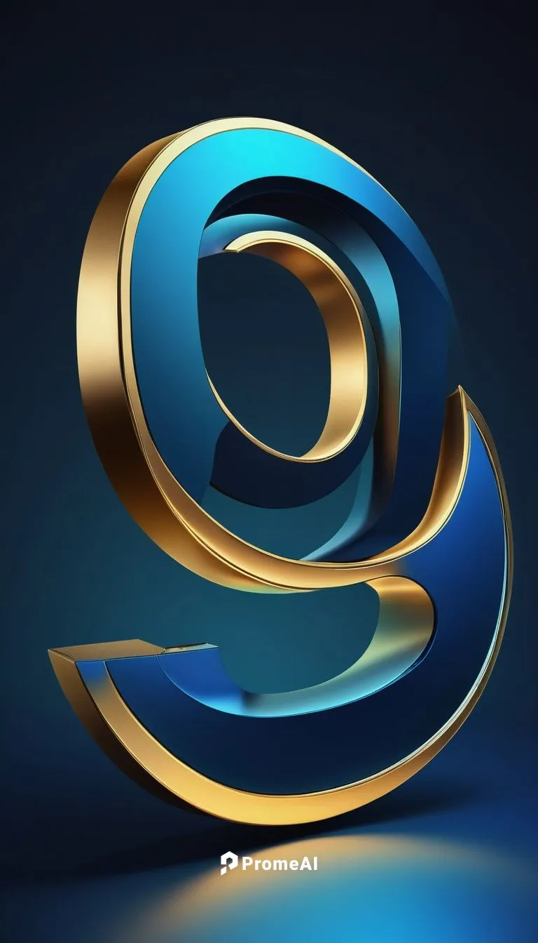 Son logo, golden font, 3D effect, metallic material, circular shape, modern design, corporate style, bright lighting, soft shadow, centered composition, blue background, gradient color, detailed textu