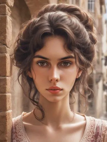 seregil,margairaz,principessa,fantasy portrait,behenna,belle,margaery,kassandra,juliet,hypatia,girl in a historic way,ellinor,gothel,eponine,khnopff,girl portrait,natural cosmetic,portrait of a girl,romantic portrait,esmeralda,Photography,Realistic