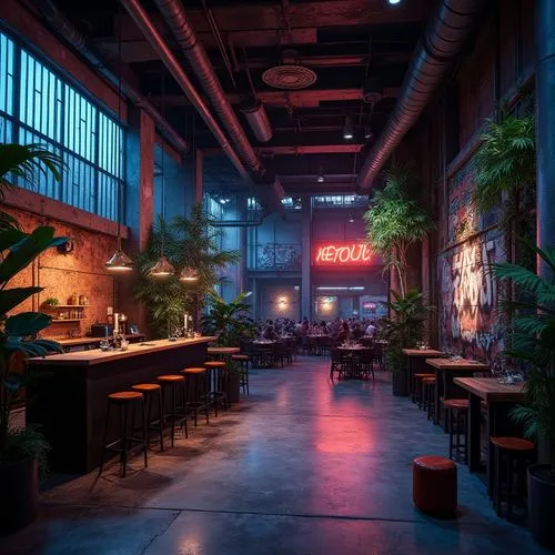 indoor,indoors,dojo,nook,aqua studio,neon coffee,warehouse,a restaurant,eatery,kosco,coffee shop,japanese restaurant,workplaces,coffeeshop,fabrik,novikov,arcade,loft,the coffee shop,rosa cantina,Photography,General,Realistic