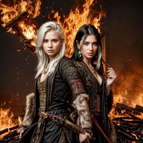 vikings,angels of the apocalypse,germanic tribes,beautiful girls with katana,fire background,icelanders,staves,celtic woman,strong women,lionesses,firethorn,female warrior,smouldering torches,dragon fire,warriors,gladiators,heroic fantasy,sweden fire,fire and water,bad girls