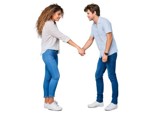 couple - relationship,proposal,courtship,two people,hands holding,menswear for women,jeans background,young couple,handshaking,women's clothing,carpenter jeans,handshake,shaking hands,khaki pants,partnerlook,physical distance,dispute,relationships,hypersexuality,hand in hand,Illustration,Retro,Retro 19