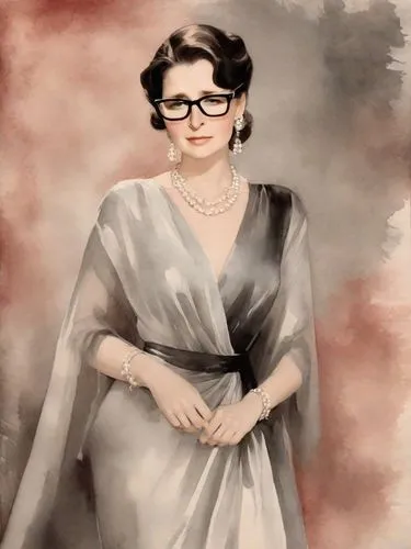 kalthoum,khaleda,rajmata,kulthum,rbg,ginsburg,byomkesh,madhubala,susheela,mangeshkar,marymccarty,zubaida,mukherji,savitri,tymoshenko,kapoor,manmohan,signora,charulata,madhumati,Digital Art,Watercolor