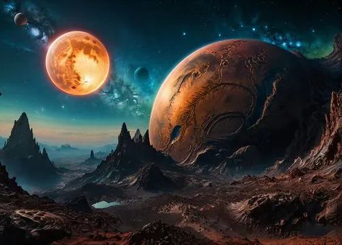 alien planet,lunar landscape,alien world,barsoom,fantasy landscape,futuristic landscape,planetoid,world digital painting,space art,planetary,planets,terraforming,planet eart,fantasy picture,exoplanet,exoplanets,gliese,planet mars,homeworlds,planet,Photography,General,Fantasy