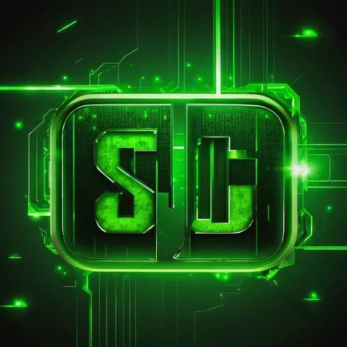 a youtube channel logo for a gaming channel. It has 3 letters - S S G - on a green laser type background. It looks cool.The letters pop out and are easy to read.

,ssdf,sbf,sdc,mobile video game vecto