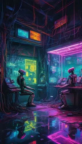 cyberpunk,neon coffee,retro diner,neon drinks,ufo interior,neon ghosts,neon cocktails,scifi,cyber,neon tea,nightclub,diner,sci fi surgery room,futuristic landscape,electric gas station,futuristic,computer room,neon arrows,vapor,neon,Art,Artistic Painting,Artistic Painting 04