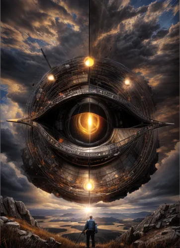 cosmic eye,stargate,all seeing eye,eye,robot eye,wormhole,eye ball,the eyes of god,third eye,panopticon,sci fiction illustration,abstract eye,arrival,eyeball,media concept poster,skywatch,time spiral,photo manipulation,cyclops,big ox eye