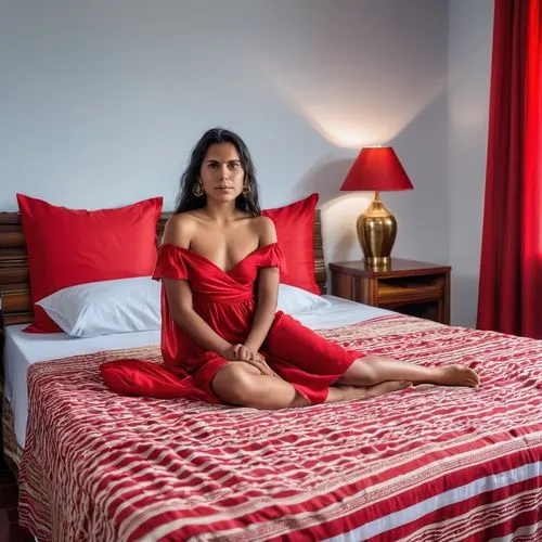 woman on bed,girl in bed,red tablecloth,on a red background,red background,girl in red dress,bhabhi,red,lady in red,man in red dress,kamini kusum,devaki,sonagachi,red gown,rituparno,manasi,peruvian women,roja,vidya,kavita