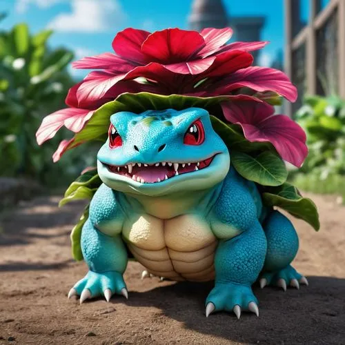 bulbasaur,bulba,dragados,flower hat,koopa,mwonzora,stegodon,engkanto,petunia,hoenn,bowser,ohana,flower crown,flower animal,frowick,huneeus,squirtle,mexican petunia,koropeckyj,capitata,Photography,General,Realistic