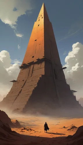 In a fantasy realm, an ancient evil awakens and begins ramming Earth. Describe the desperate quest to find a legendary weapon.,kharut pyramid,pyramids,russian pyramid,pyramid,eastern pyramid,step pyra