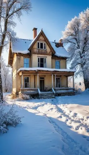 winter house,country cottage,winter landscape,country house,snow house,beautiful home,Photography,General,Realistic