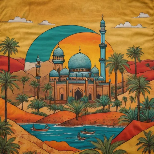 arabic background,orientalism,desert landscape,desert desert landscape,mosques,sultan qaboos grand mosque,rem in arabian nights,qom province,libyan desert,desert background,islamic pattern,riad,khokhloma painting,aswan,cairo,the cairo,grand mosque,fabric painting,prayer rug,nile river,Art,Artistic Painting,Artistic Painting 49