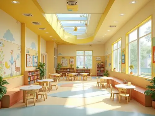 school design,children's interior,prekindergarten,kindergarten,children's room,nursery,pediatrics,schoolroom,children's operation theatre,daylighting,elementary school,schoolrooms,kindercare,classroom,classrooms,kidspace,montessori,preschool,educare,nurseries,Photography,General,Realistic