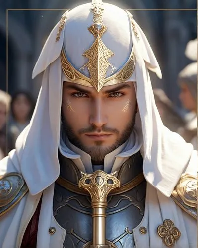 a man with a beard and armor looks into the camera,mehmed,ezio,elfatih,saladin,tugrul,mohammedmian,muhyadin,karim,ertugrul,salim,tamerlane,sultan,abderahmane,imperatore,kohila,registani,unamir,efendi,