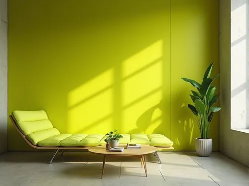 vitra,mahdavi,chartreuse,yellow wall,daylighting,fluoro,brighthouse,photosynthetic,aalto,mid century modern,perriand,neutra,green living,danish furniture,foscarini,bertoia,contemporary decor,midcentury,flavin,modern decor,Photography,General,Realistic