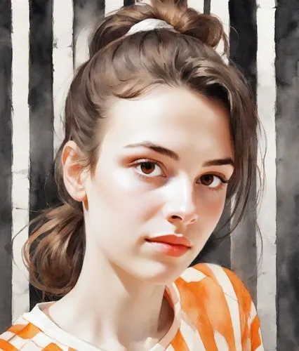 digital painting,portrait of a girl,girl portrait,photo painting,clementine,digital art,clove,girl-in-pop-art,world digital painting,oil painting,young woman,audrey,edit icon,mystical portrait of a girl,oil on canvas,zebra,digital artwork,hand digital painting,eleven,artist portrait,Digital Art,Watercolor