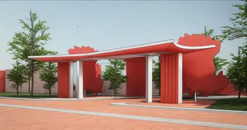 architectural gate, main entrance,torii,public art,victory gate,street furniture,bus shelters,school design,3d rendering,tori gate,city gate,rest area,gateway,triumphal arch,pergola,national monument,