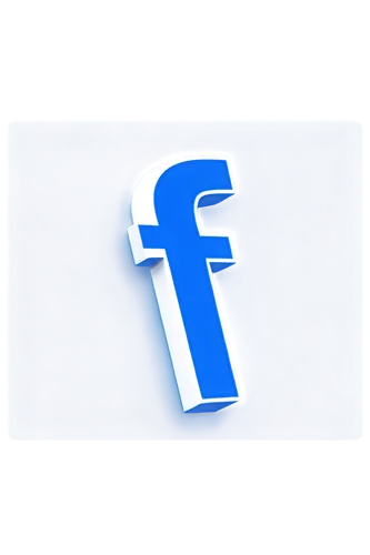 Facebook logo, blue square shape, white letter F, rounded edges, glossy surface, 3D effect, metallic texture, bright lighting, centered composition, PNG transparent background.,facebook logo,favicon,f