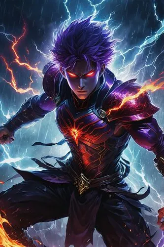 monsoon banner,killua,killua hunter x,lightning,lightning storm,lightning strike,lightning bolt,lightning damage,thunder,tiber riven,lightening,strom,cynara,storm,wall,god of thunder,san storm,thundercat,purple,thunderbolt,Illustration,Realistic Fantasy,Realistic Fantasy 04