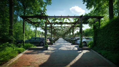 pergola,walkway,lubitel 2,moveable bridge,road bridge,tree-lined avenue,footbridge,hanging bridge,botanical square frame,entry path,pathway,bicycle path,avenue,truss bridge,urban park,wooden bridge,tr