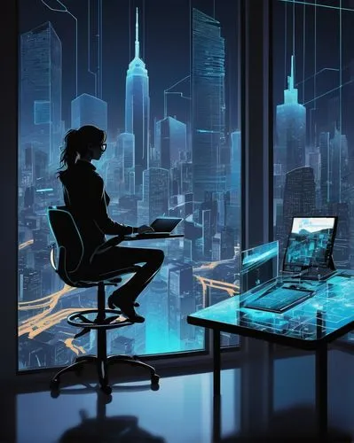 cybercity,cybertown,cybersquatters,blur office background,cybertrader,man with a computer,modern office,neon human resources,cyberscene,cyberpunk,oscorp,cyberport,cybersurfing,kawamori,night administrator,cyberworld,cyberworks,cyberspace,cybercafes,cybernet,Illustration,Black and White,Black and White 31