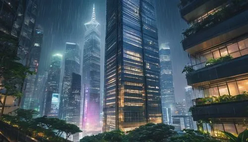 guangzhou,shanghai,chengdu,chongqing,taikoo,shenzhen,kowloon,lumpur,coruscant,makati,futuristic landscape,singapore,ctbuh,klcc,cybercity,cyberpunk,kuala lumpur,nanjing,shangai,chungking,Illustration,Japanese style,Japanese Style 04