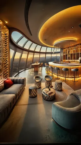 a room that has some chairs and couches inside of it,spaceship interior,futuristic art museum,futuristic architecture,seabourn,luxury hotel,largest hotel in dubai