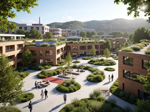 cohousing,yonsei,ecovillages,new housing development,unitech,bicocca,javeriana,ecovillage,orinda,laoshan,3d rendering,esade,europan,wildbad,technopark,school design,gwacheon,dorms,residencial,apartment complex