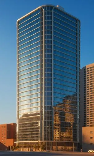 an office building reflecting off another building's glass windows,vdara,potawatomi,dallas,cira,westin,highmark,Photography,General,Realistic