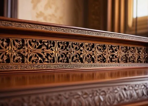 patterned wood decoration,wainscoting,the court sandalwood carved,credenza,sideboard,wood casework,coffered,cabinet,fretwork,misericords,overmantel,paneling,corinthian order,antique sideboard,panelled,woodwork,sideboards,carved wood,paneled,entablature,Illustration,American Style,American Style 04