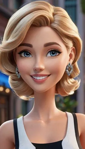 delaurentis,cute cartoon character,hollywood actress,bussiness woman,female hollywood actress,fremantlemedia,Unique,3D,3D Character