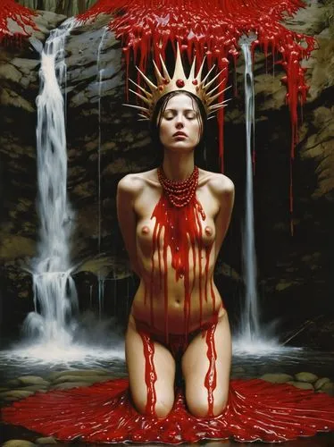 menstruation,babalon,menstruate,hemorrhage,entrails,pernicious,bloodstream,sanguinary,root chakra,hekate,flayed,bloodstreams,vitous,bathory,sanguine,haemorrhage,severed,dismember,priestess,skinless,Illustration,Realistic Fantasy,Realistic Fantasy 09