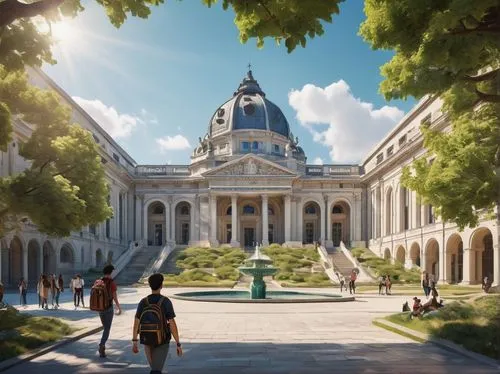 paristech,janiculum,glyptotek,kunsthistorisches museum,sapienza,sorbonne,reichstag,louvre museum,gendarmenmarkt,louvre,school of athens,maximilianeum,univerity,hofgarten,sanssouci,universita,lustgarten,viennese,cinquantenaire,vatican museum,Conceptual Art,Fantasy,Fantasy 22