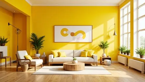 yellow wall,modern decor,yellow wallpaper,ochre,lemon background,contemporary decor,living room,lemon wallpaper,yellow,gold wall,yellow background,livingroom,house painting,sitting room,yellow orange,interior decoration,brighthouse,yellow color,apartment lounge,home interior