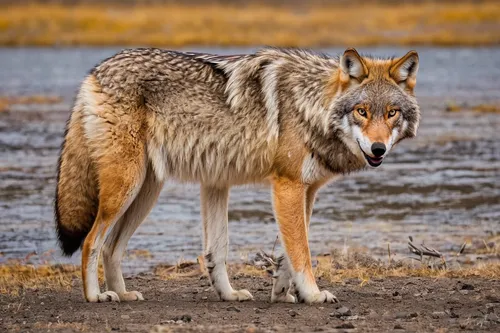 Wolves aren't the only predators in Yellowstone. It's also a great place to watch Coyotes.,european wolf,czechoslovakian wolfdog,gray wolf,canis lupus tundrarum,saarloos wolfdog,coyote,northern inuit 