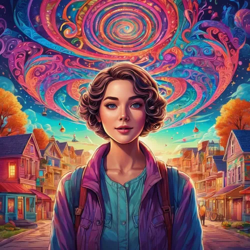 eleven,psychedelic art,sci fiction illustration,cosmos,juno,mystical portrait of a girl,la violetta,cg artwork,fantasy portrait,world digital painting,clementine,nora,astronomer,angelica,sky rose,rosa ' amber cover,illustrator,aura,libra,the girl's face,Illustration,Realistic Fantasy,Realistic Fantasy 39