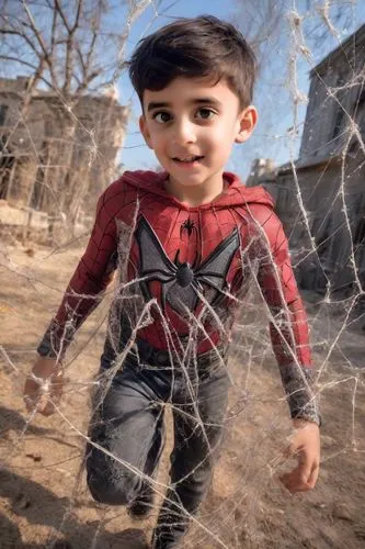 pakistani boy,spider man,spiderman,derman,yezidi,superboy,Photography,Realistic