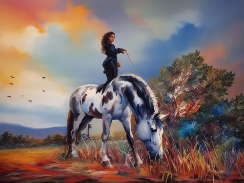 painted horse,horseback,man and horses,horse herder,black horse,wild horse,fantasy picture,equestrian,horsemanship,horse-heal,wild horses,appaloosa,colorful horse,equitation,horseback riding,equine,ho