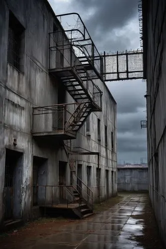 empty factory,disused,reformatory,abandoned factory,dereliction,industrial ruin,industrial landscape,derelict,urbex,abandonments,asylum,industrial,abandonded,industrial hall,loading dock,old factory,dockyard,dilapidation,depopulated,steel stairs,Illustration,Realistic Fantasy,Realistic Fantasy 30