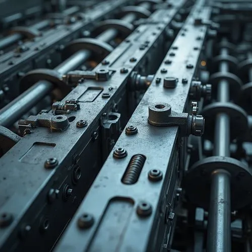 crawler chain,macro rail,pipes,engine block,manifolds,conduits,steel pipes,valvetrain,industrial tubes,hvdc,submanifolds,chain link,camshafts,cinema 4d,toolchain,crankshafts,cylinder head,machinery,iron chain,connecting rod,Photography,General,Realistic