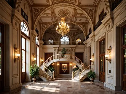 entrance hall,hallway,foyer,royal interior,nemacolin,europe palace,enfilade,cochere,crown palace,ritzau,corridor,hermitage,residenz,entranceway,grand hotel europe,philbrook,gleneagles hotel,cliveden,palladianism,lobby